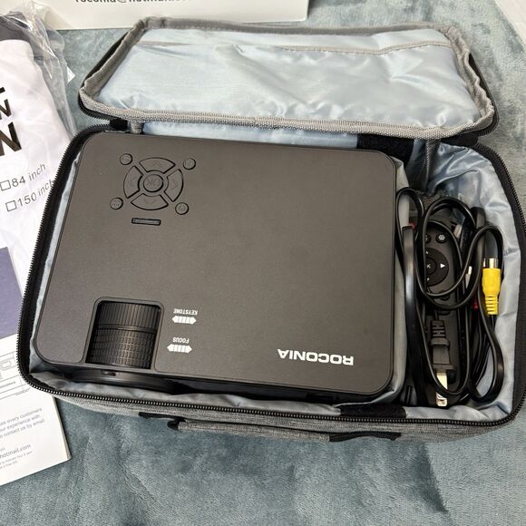 Roconia 150" Class FHD (1080p) LED Projector Movie Video Home Theater w/ Screen - Picture 7 of 8